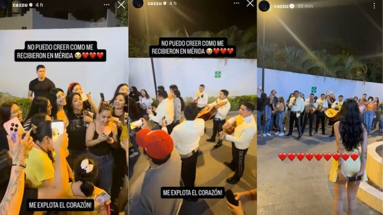 Video: Fans le llevan a Cazzu serenata con mariachi en Mérida, Yucatán