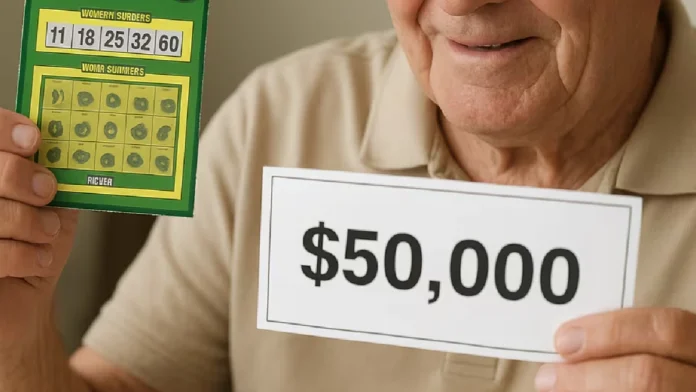 Adulto mayor de Estados Unidos gana 50 mil dólares en la lotería al usar las edades de sus nietos como números de suerte