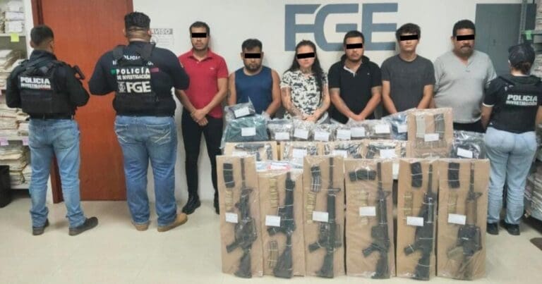Capturan a seis integrantes de una célula criminal con drogas y armas largas en Playa del Carmen