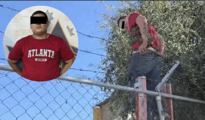 VIDEO Intento de robo termina en rescate joven queda atrapado de los calzones en Monterrey, Nuevo León