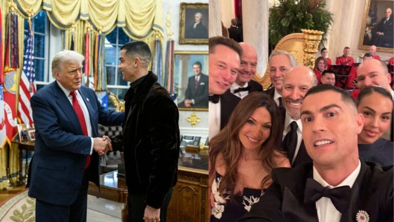 Critican a Cristiano Ronaldo por cenar con Donald Trump y Elon Musk en la Casa Blanca de Estados Unidos
