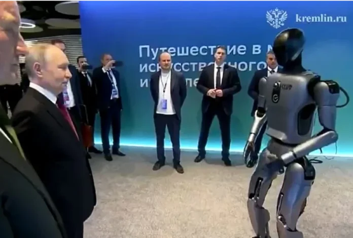 Robot humanoide baila para el presidente Vladímir Putin en Rusia