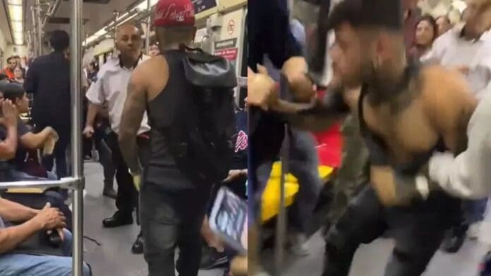 Video: Guardia de seguridad y pasajero se pelean en vagón del Tren Ligero en Guadalajara, Jalisco