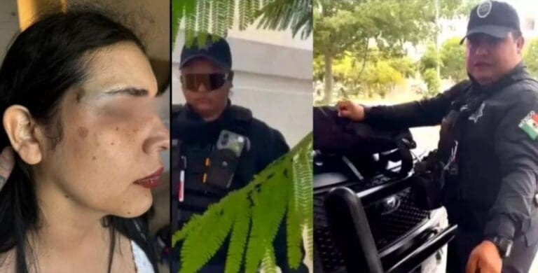 Suspenden a tres policías de Cancún por presunta extorsión a dos turistas de Colombia. El caso se denunció en redes.