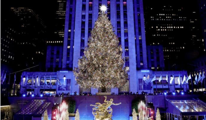 Marc Anthony y Gwen Stefani brillaron en el show del encendido del árbol del Rockefeller Center en Nueva York