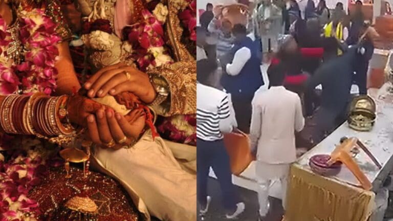 Fiesta de bodas en India termina en brutal pelea porque el salón quedó sin postre