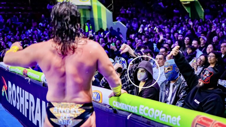 Video: Bad Bunny sorprende al asistir a la lucha libre con una máscara del “Místico” en CDMX
