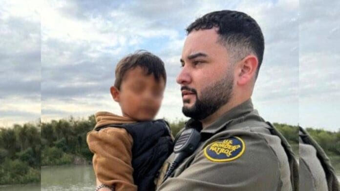 Rescatan a niño abandonado en medio del río Bravo cerca de Nuevo Laredo, Tamaulipas