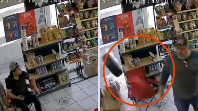Video Joven se salva de ser aplastado por una llanta en Nuevo León