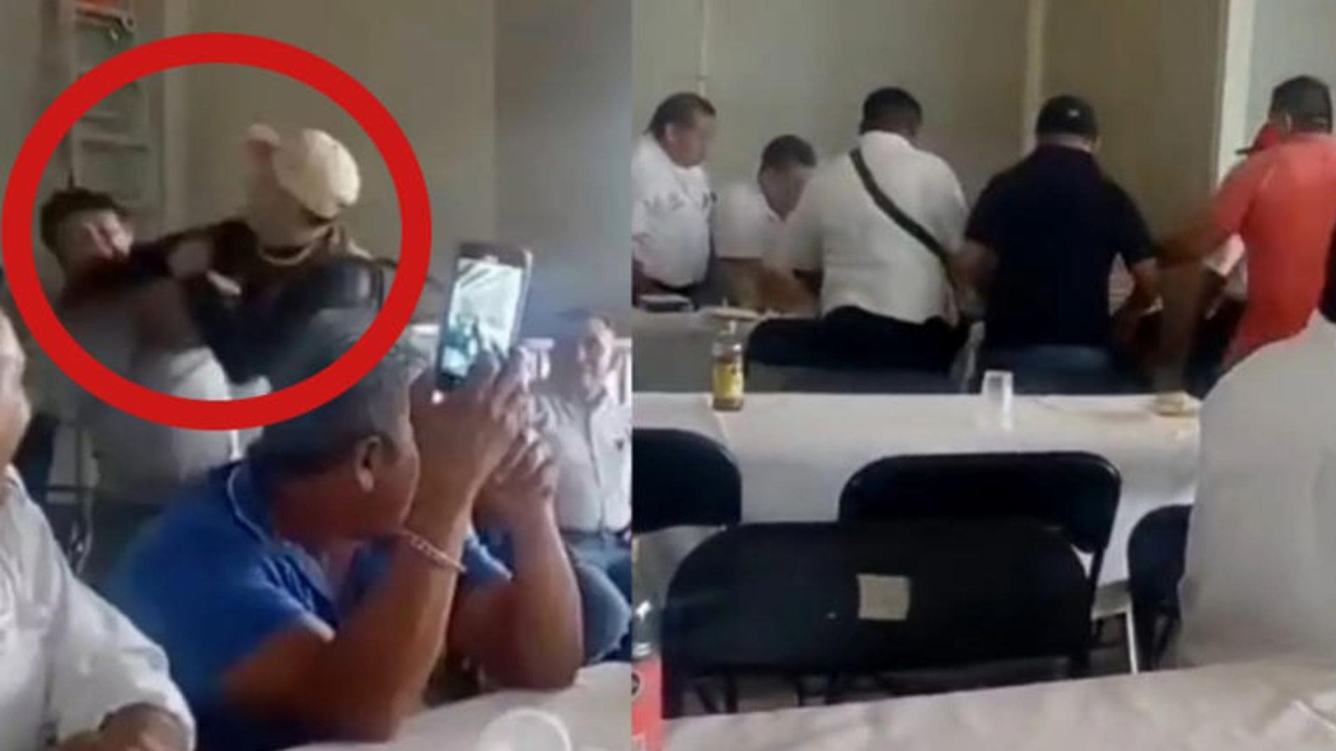 Video: Payaso golpea a un empleado durante posada empresarial en Campeche