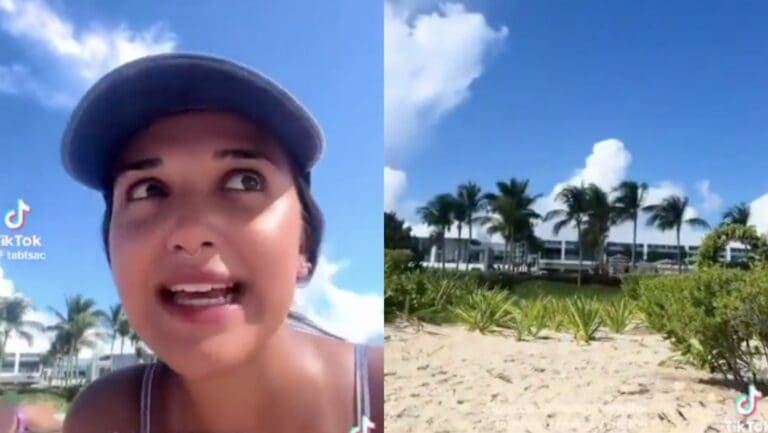 Influencer argentina critica vegetación en playa de hotel en Isla Mujeres; se trata de duna costera protegida
