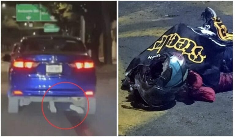 Video Muere motociclista tras ser arrastrado por conductor en Iztapalapa, CDMX