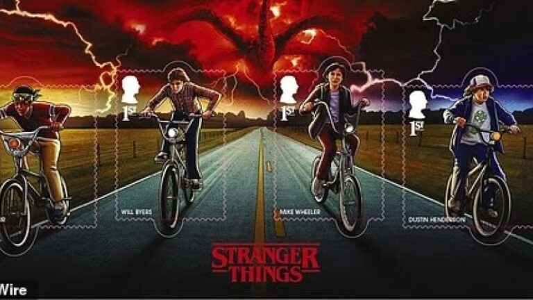 Lanzan sellos postales conmemorativos de Stranger Things en Reino Unido