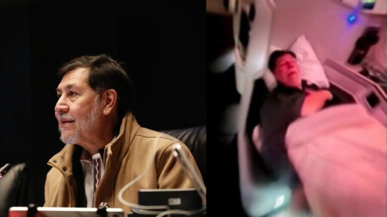 Video: Regresa Fernández Noroña a México en primera clase tras su viaje por Italia