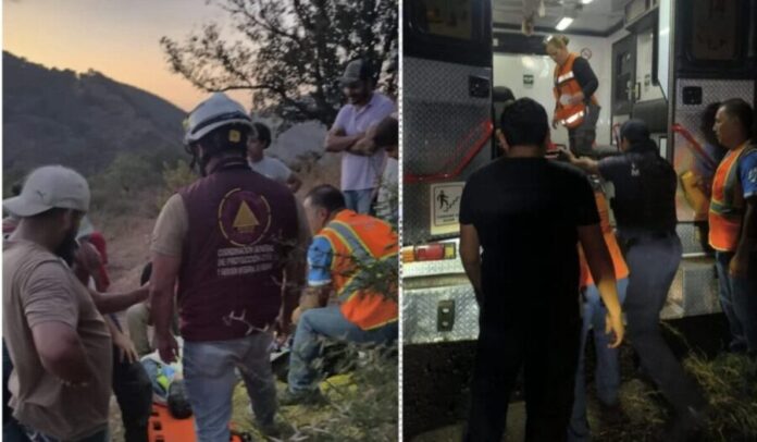 Rescatan a piloto tras caer de parapenter en zona montañosa en Temascaltepec, Edomex