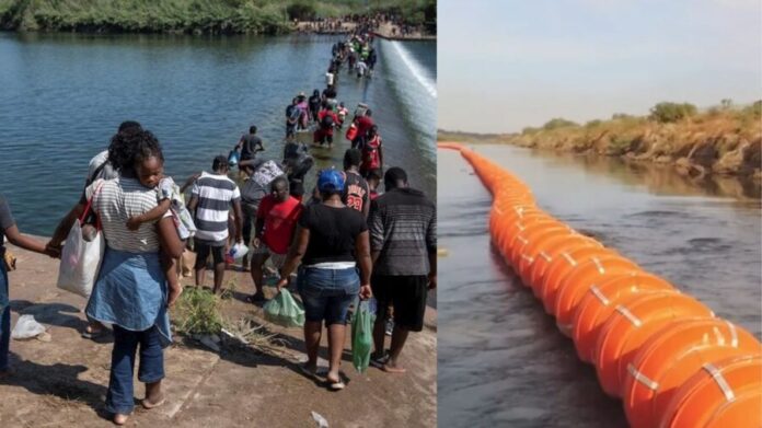 Embajada de Estados Unidos en México advierte a migrantes sobre muro flotante en el río Bravo