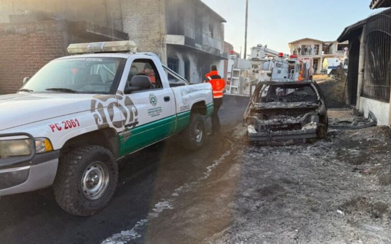 Se incendia presunta bodega de huachicol en Michoacán; hay dos lesionados