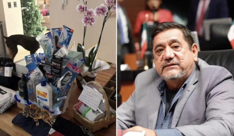 Félix Salgado Macedonio sorprende en redes mostrando su regalo de cumpleaños una cajita de condones