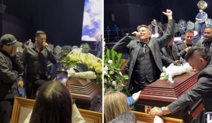 Entre lágrimas, Luis Ángel “El Flaco” interpreta “Mi último deseo” en el funeral de Yeison Jiménez