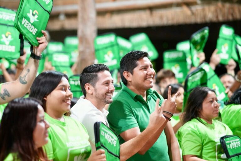 Encabeza Renán Sánchez Tajonar entrega de kits del Partido Verde en Tulum; destaca unidad y crecimiento histórico