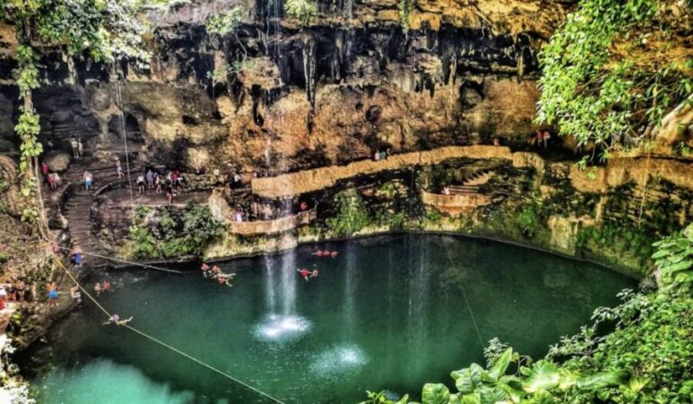 Arrestan a pareja por tener relaciones sexuales en el cenote Zací en Valladolid, Yucatán