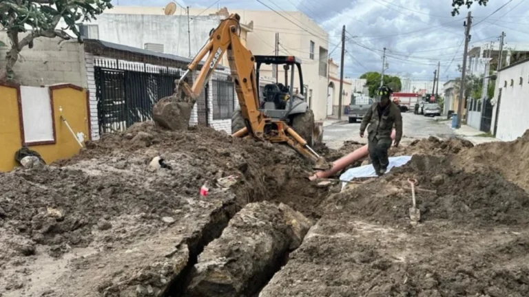 Joven muere al quedar atrapado en una zanja en Matamoros, Tamaulipas