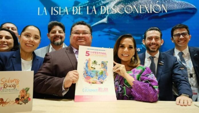 Presenta Mara Lezama el Quinto Festival Gastronómico del Caribe Mexicano en la Fitur, cuya será la isla de Cozumel.