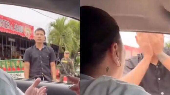 Hombre golpea el auto de una mujer en Colombia; creyó que era el amante de su esposa