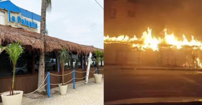 Incendian bar La Palapita de la avenida Kabah de Cancún por presunto cobro de piso. Persiste la violencia.