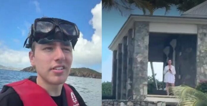 Un influencer graba a personas que viven en isla de Jeffrey Epstein; ahora denuncia que está siendo vigilado.