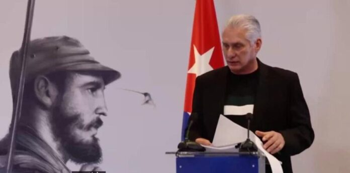 Miguel Díaz-Canel, quien es el presidente de Cuba agradece a Claudia Sheinbaum y a México su apoyo a la isla.