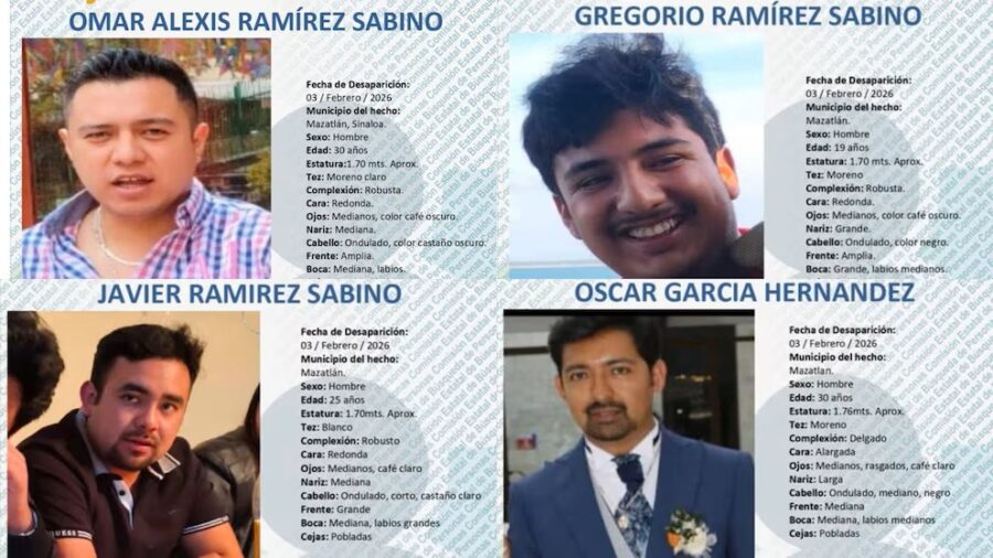 Secuestran a cuatro turistas del Edomex durante visita a Mazatlán, Sinaloa