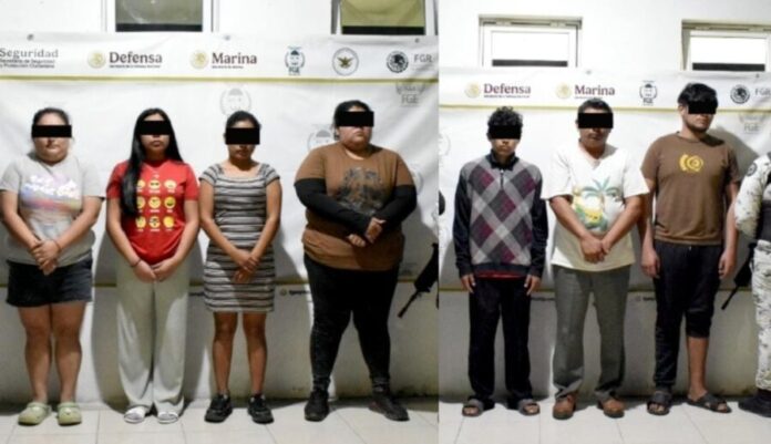 Detienen a al menos ocho personas y aseguran droga en 15 cateos simultáneos en Limones, en el sur de Quintana Roo.