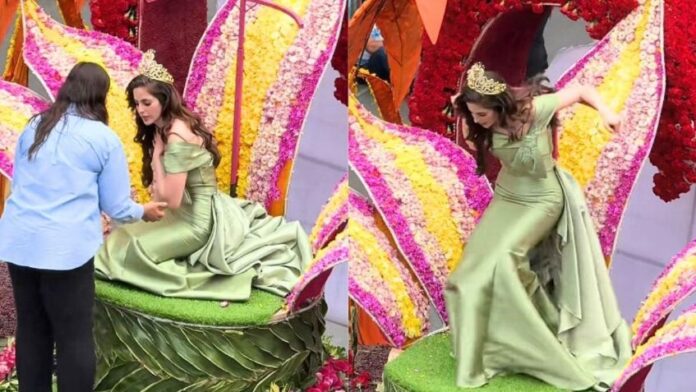 Video: Fátima Bosch, Miss Universo 2025, se desmaya durante desfile de carnaval en Ecuador