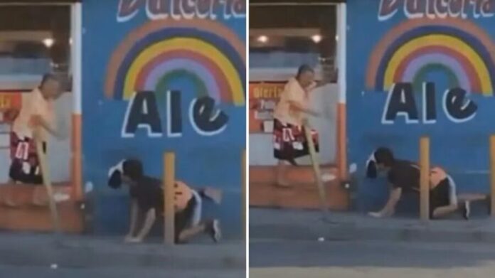 Video: Adulta mayor corre a cubetazos a 