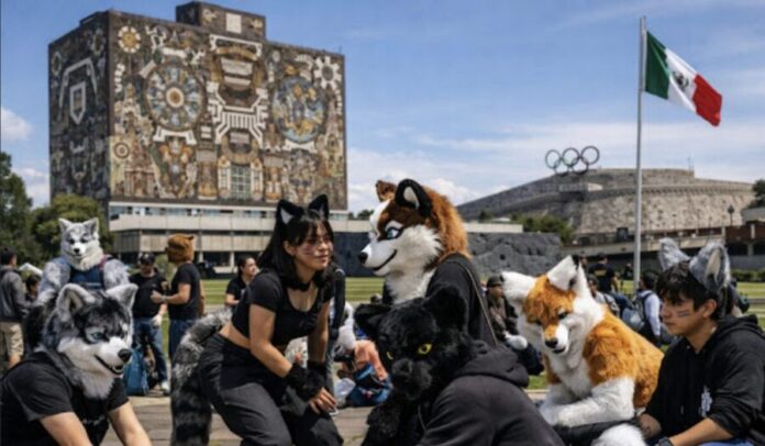 Fracasa encuentro therian organizado por la UNAM; solo llegaron curiosos y medios de comunicación