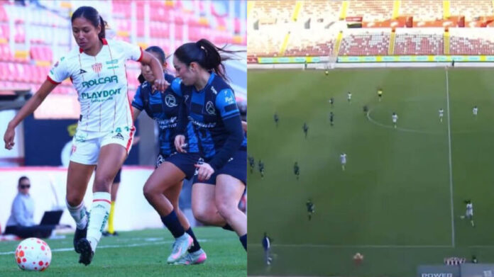 Jugadoras de Necaxa y Querétaro abandonan la cancha por presuntas detonaciones fuera del estadio Victoria en Aguascalientes