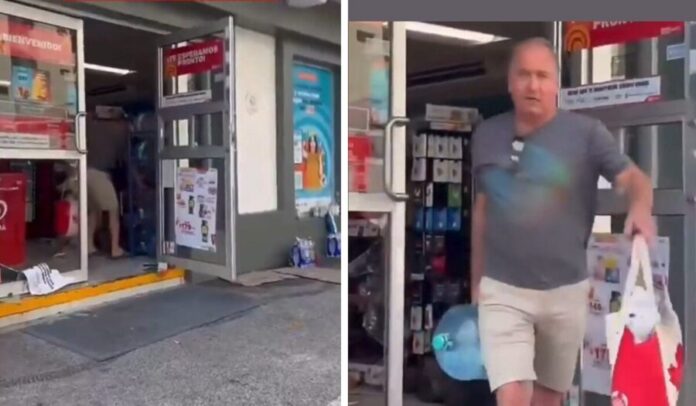 Video Exhiben a extranjeros saqueando un Oxxo durante disturbios en Puerto Vallarta, Jalisco