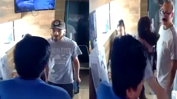 Sujeto golpea a guardia de seguridad tras reclamarle por fotografiar su auto en Santa Catarina, Nuevo León