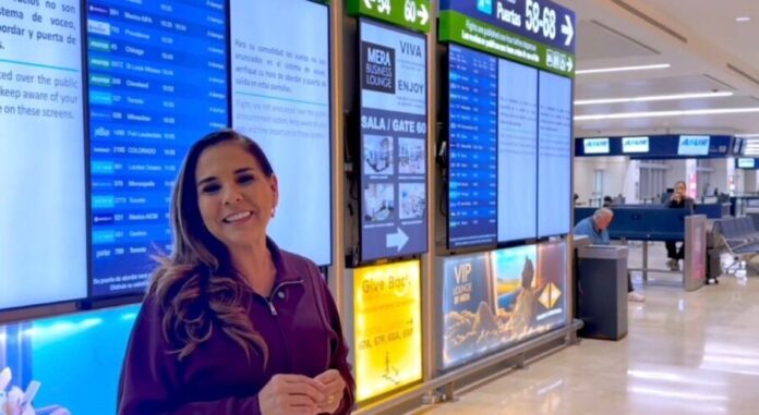 Fortalece Mara Lezama conectividad aérea del Caribe Mexicano con la nueva ruta Monterrey–Cozumel