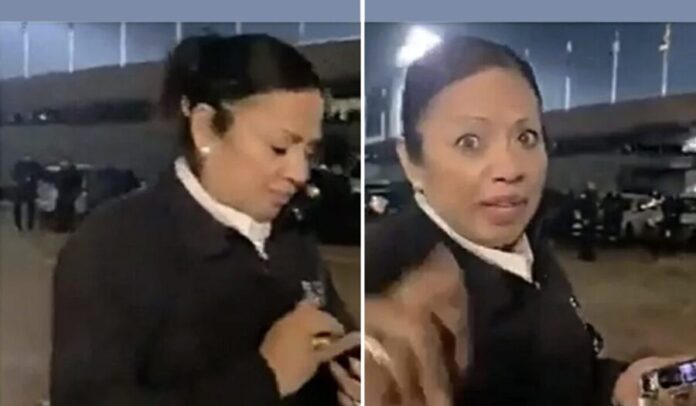 Video Apodan “Lady Pepitas” a mujer que insultó y discriminó a policía en el estadio de CU en Cdmx