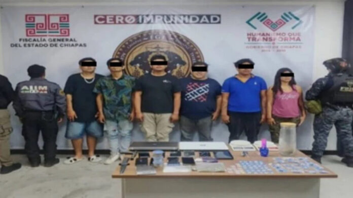 Capturan a seis integrantes del CJNG en Tuxtla Gutiérrez, Chiapas; les aseguran armas, drogas y vehículos
