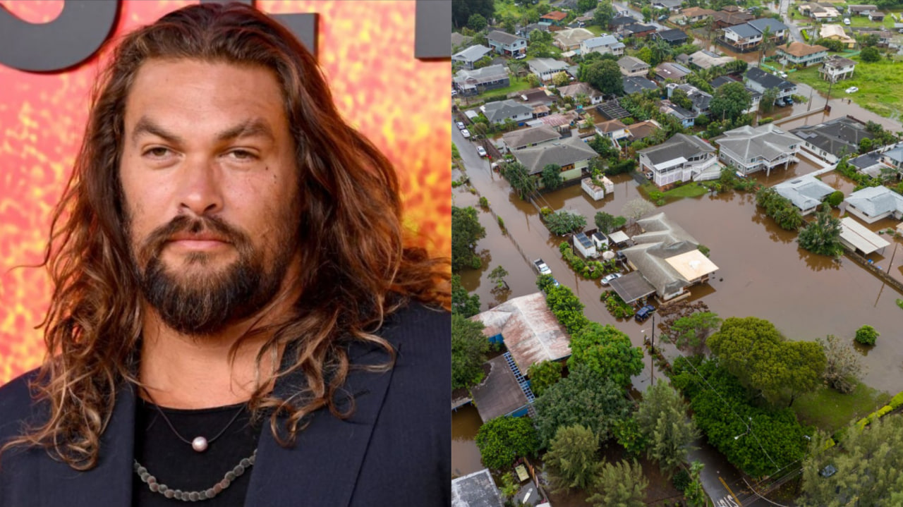 Video: Actor Jason Momoa evacúa su hogar en Hawái por las peores inundaciones en 20 años