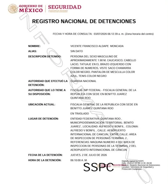 Detienen a tesorero de Tulum en aeropuerto de Cancún.