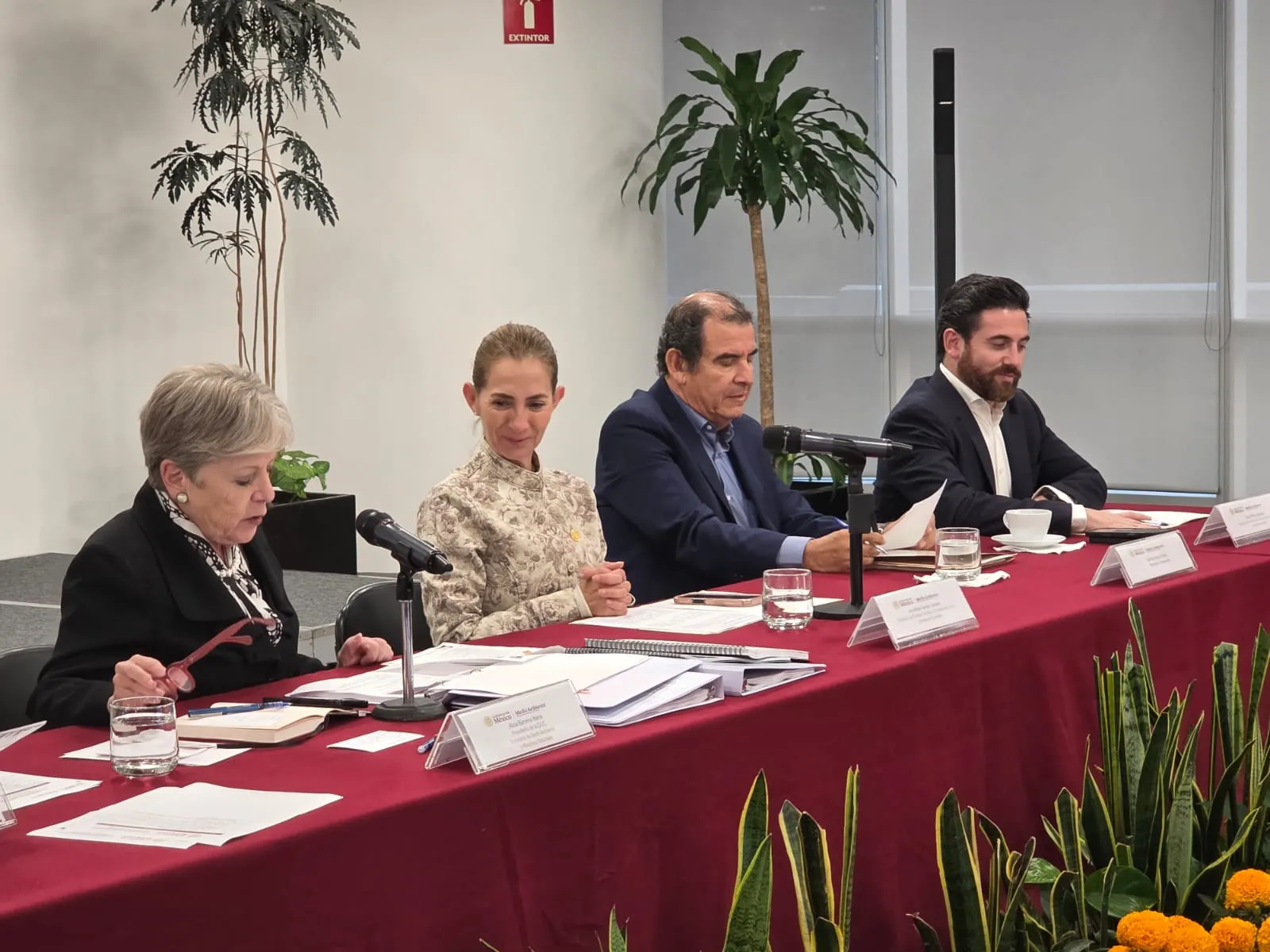 Mesa principal de la Primera Sesión Ordinaria 2026 del Sistema Nacional de Cambio Climático